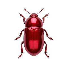 Stunning shiny red beetle, perfect for nature illustrations, science textbooks, or captivating educational materials exploring the insect world with vibrant detail