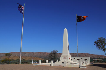 war memorial at anzac hill in alice springs in australia