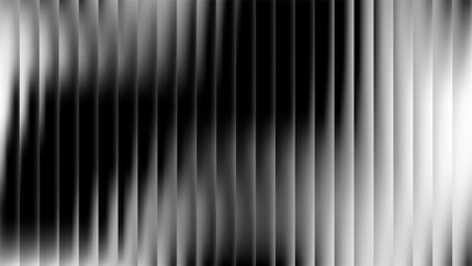 Fototapeta premium Ribbed glass background with refraction effect. Reeded glass with black and white gradient. Abstract vector background