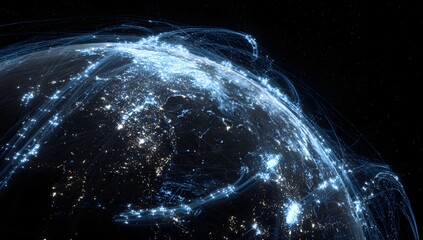 Cosmic nebula swirling with bright celestial lights and stars forming a vibrant galactic cloud isolated on transparent background