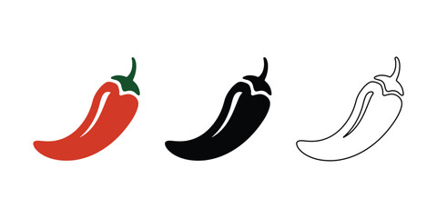 Red chili pepper vector illustration