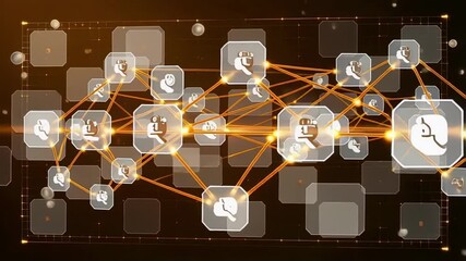 Network connection technology digital communication abstract social media concept - Powered by Adobe