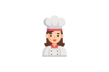 Pixel art chef portrait with traditional hat a charming silhouette