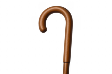 Wooden walking stick providing mobility support