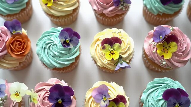 Colorful Cupcakes.