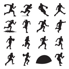 Collection of Sport Player Silhouettes