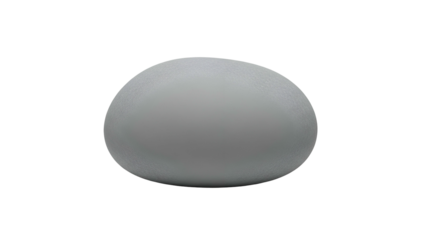 Smooth White Egg on Transparent Background with Soft Lighting for Food or Product Photography