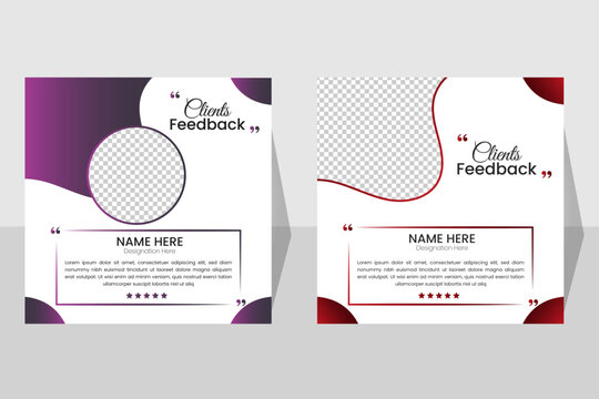 Premium Client feedback, Client testimonial Template Design