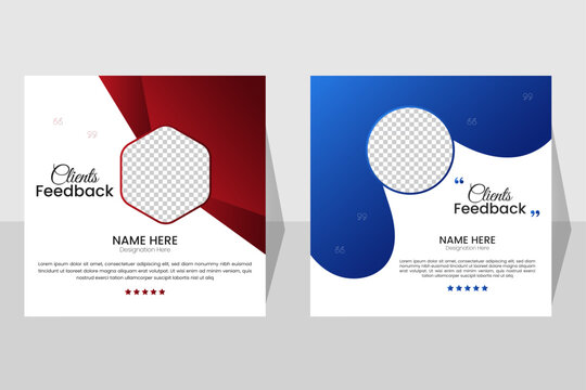 Premium Client feedback, Client testimonial Template Design