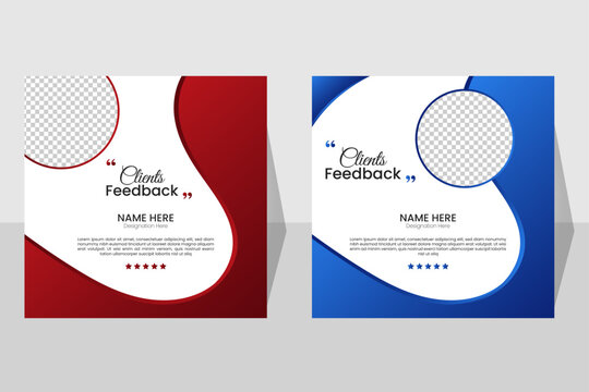 Modern Client Feedback, Testimonial Design