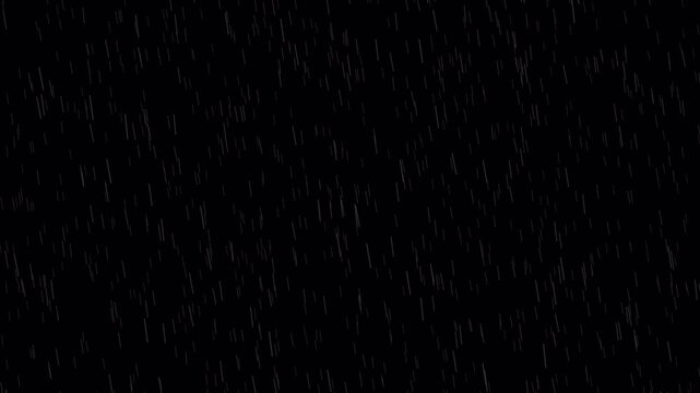  Rain Falling animation on black background, Rain Overlay Background At Night, Rain on Black Background. Rain Animation. High quality 4k raindrop falling , Heavy rain drop in rainy