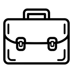 Simple outline icon briefcase