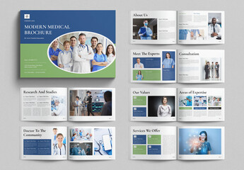 Medical Brochure Template Design Layout Landscape