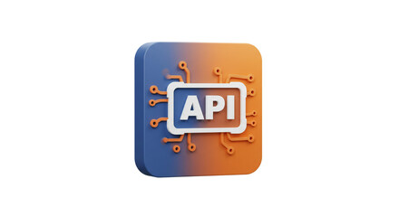 Unlock seamless integration with a modern 3D API icon, symbolizing digital connection and efficient data flow for innovative software solutions.