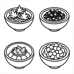 Customizable Vector Art Salad Illustration Vector, Featuring Fresh Greens and Organic Elements to Represent Clean Eating and Healthy Meal Concepts in Flat Design.