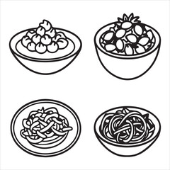 Nutritious Fresh Salad Illustration Vector for Clean Eating, a Vibrant Organic Healthy Meal Graphic in Flat Design for Health and Wellness Promotion.