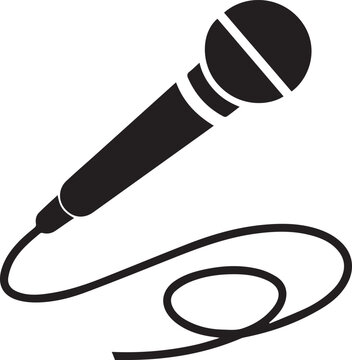 a classic handheld microphone with a long cable