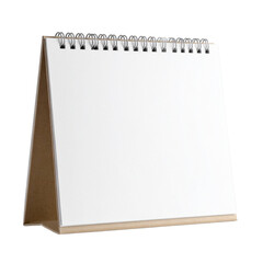 White paper desk calendar isolated on transparent or white backgrounds