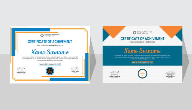 Premium Certificate template Design for educational institution