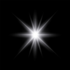 Golden sparkle  lights, flashing lights, light effects, sunlight lens flare, glowing ray beams, sparkling starsicon on black background.