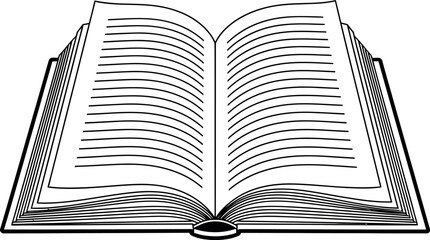  Open book with blank pages