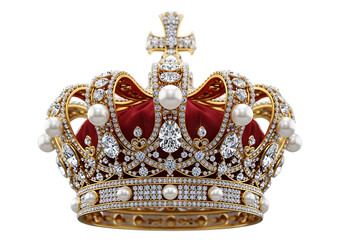 golden crown isolated on white