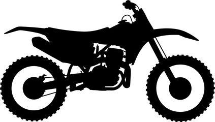Fototapeta premium Motocross Bike Silhouette Vector Illustration