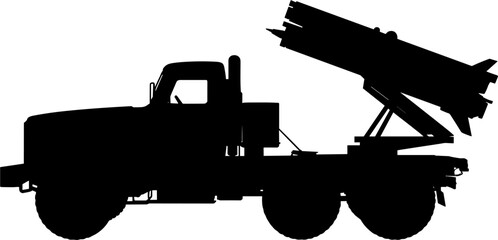 Missile Vehicle Silhouette Vector Illustration