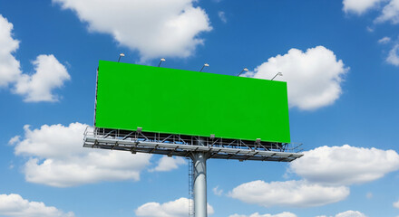 Large Green Screen Billboard Mockup for Outdoor Advertising Campaigns