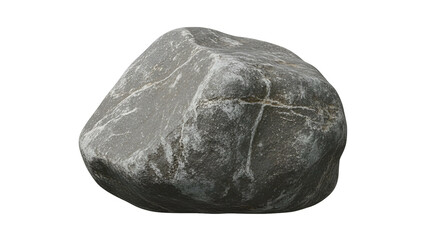 Gray Smooth Stone on Transparent Background Natural Rock Textured Surface