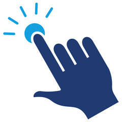 Click Flat Blue Icon