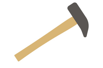 金槌のシンプルでフラットなイラスト