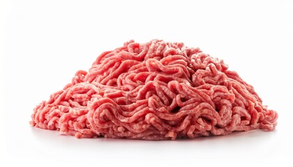 Obraz premium Fresh Ground Pork Meat On White Background