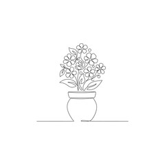 Flower pot icon flat vector design.