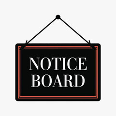 Minimal black vector illustration of a notice board scalable eps graphic for general use silhouette vector illustration white background