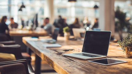 In a vibrant coworking space, people engage in creative tasks, sharing ideas and inspiration Generative AI