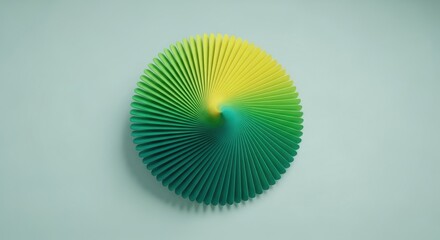 Abstract Green and Teal Spiral Fan