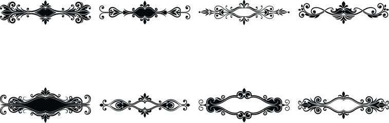 Vector art of elegant decorative border elements for design use