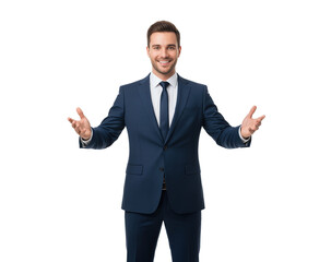 Business speaker welcoming audience at corporate seminar ideal for leadership conference materials and motivational event banners or HR onboarding presentations, company training manuals