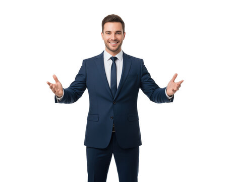 Business speaker welcoming audience at corporate seminar ideal for leadership conference materials and motivational event banners or HR onboarding presentations, company training manuals