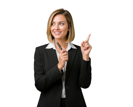 Corporate consultant presenting business strategy idea for professional training materials suitable for leadership courses or HR presentations, marketing brochures or startup mentorship