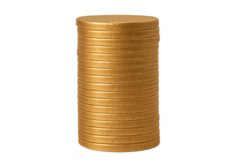 Stack of gold financial coins representing wealth and savings