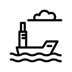 Ship icon design template