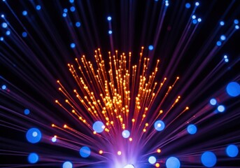 Fototapeta premium Abstract Fiber Optic Light Burst