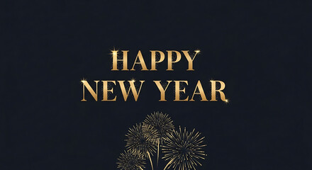 new year vector illustration happy golden fireworks celebration
