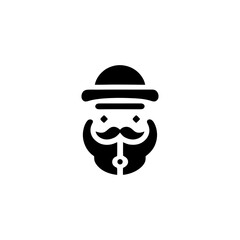 Leprechaun Face Icon St Patrick s Day Vector