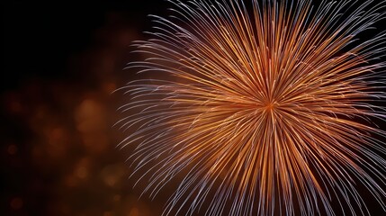 Colorful Fireworks Exploding in a Night Sky Creating a Festive Atmosphere of Celebration