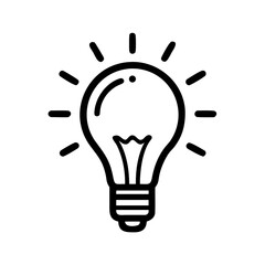 Illuminating idea symbol sparks creativity and innovation, representing bright concepts and inspired solutions for business growth and problem-solving.