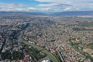 Fototapeta premium Tbilisi – City of Contrasts from the Air