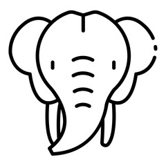 elephant icon for wildlife animal in jungle environment